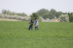 Mitch Wagner and Tyler Lindley collecting data near Riverton Wyoming